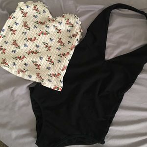 Xs Bundle: American Apparel Bodysuit with UO Crop
